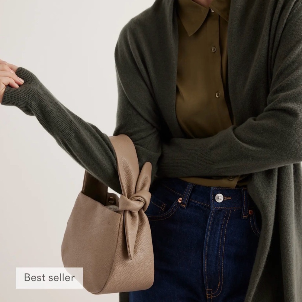Quince Italian Leather Mini Bow Bag